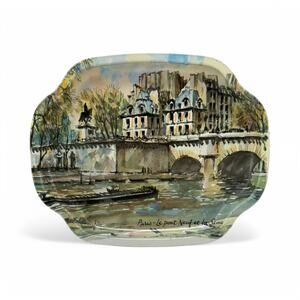 Vintage Elite Trays Paris Pont Neuf Metal Serving Tray – Made in England